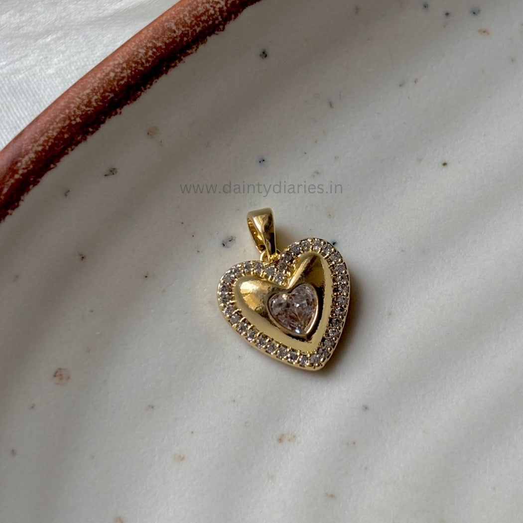 Chunky Heart Charm Pendant