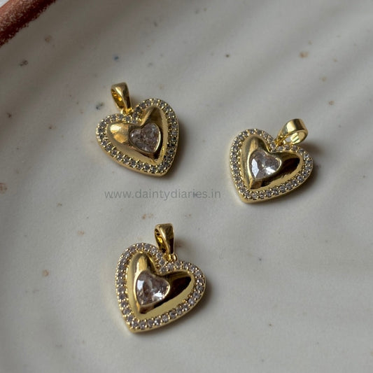 Chunky Heart Charm Pendant