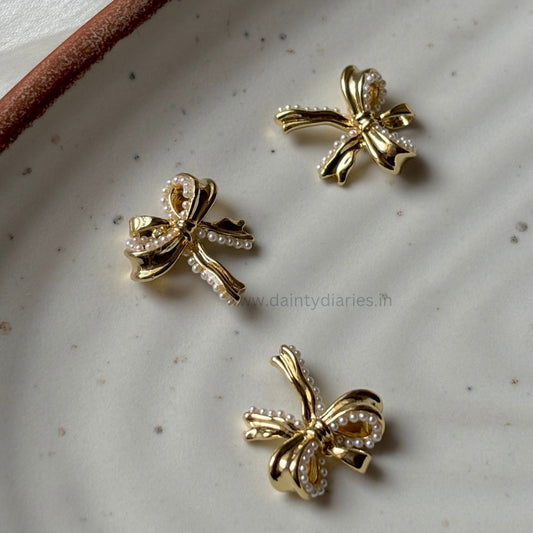 Bow Pearl Charm Pendant
