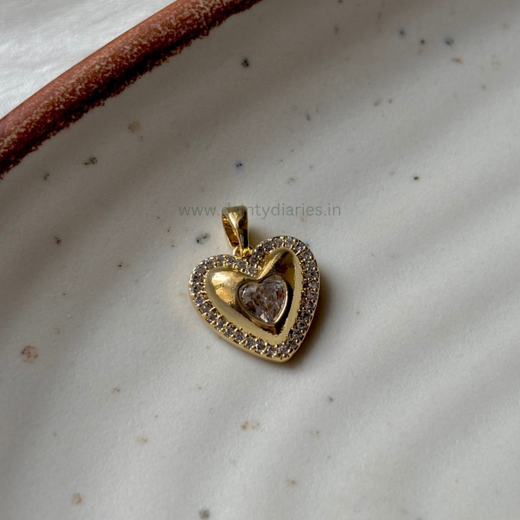 Chunky Heart Charm Pendant